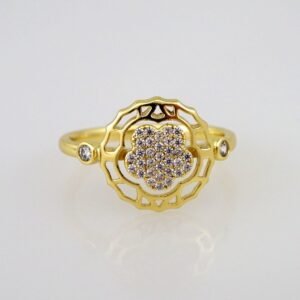 Women Ring/ Anillos Damas/  14K Real Color/  Zircon Stone// R289