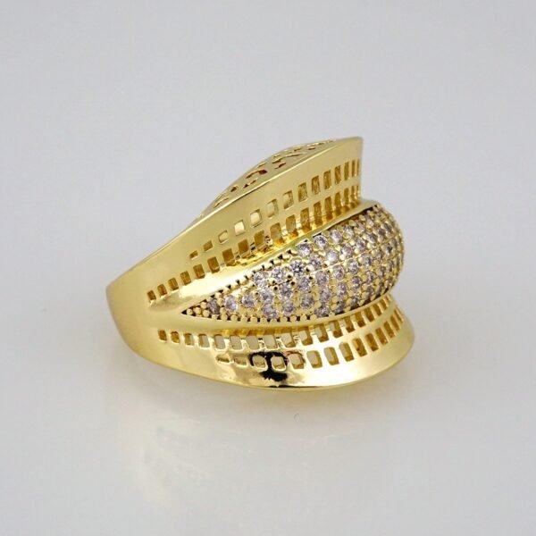 Women Ring/ Anillos Damas/  14K Real Color/  Zircon Stone// R304 - Image 2