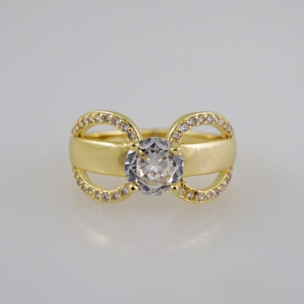 Women Ring/ Anillos Damas/  14K Real Color/  Zircon Stone// R316
