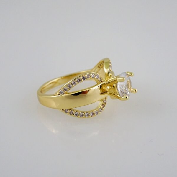 Women Ring/ Anillos Damas/  14K Real Color/  Zircon Stone// R316 - Image 2