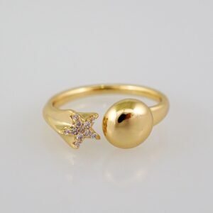Women Ring/ Anillos Damas/  14K Real Color/  Zircon Stone// R354