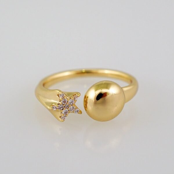 Women Ring/ Anillos Damas/  14K Real Color/  Zircon Stone// R354