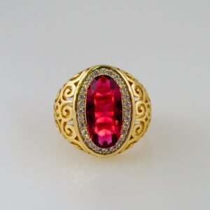 Women Ring/ Anillos Damas/  14K Real Color/  Zircon Stone// R359