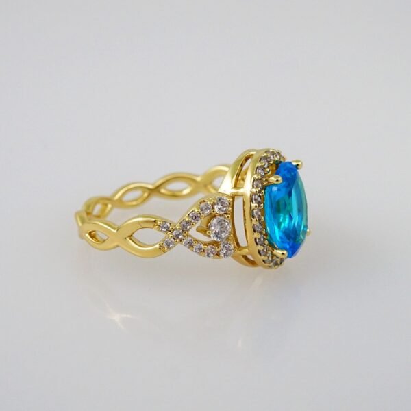 Women Ring/ Anillos Damas/  14K Real Color/  Zircon Stone// R368 - Image 2