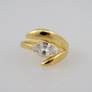 Women Ring/ Anillos Damas/  14K Real Color/ Zircon Stone/ Ajustable// R376