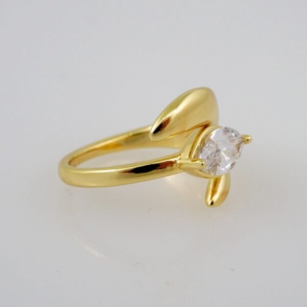 Women Ring/ Anillos Damas/  14K Real Color/ Zircon Stone/ Ajustable// R376 - Image 2