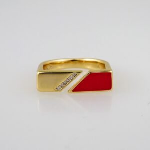 Women Ring/ Anillos Damas/  14K Real Color/ Zircon Stone/ Ajustable// R378