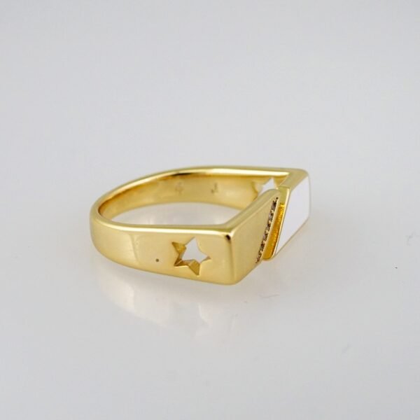 Women Ring/ Anillos Damas/  14K Real Color/  Zircon Stone/  Ajustable// R380 - Image 2