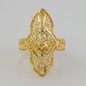 Women Ring/ Anillos Damas/  14K Real Color/  Plain//R386
