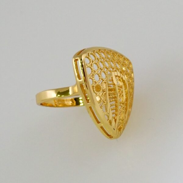 Women Ring/ Anillos Damas/  14K Real Color/  Plain// R388 - Image 2