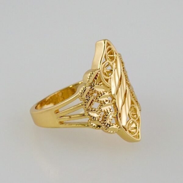 Women Ring/ Anillos Damas/  14K Real Color/  Plain// R395 - Image 2