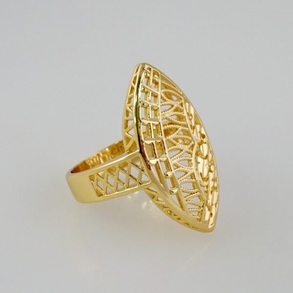 Women Ring/ Anillos Damas/  14K Real Color/  Plain// R396 - Image 2