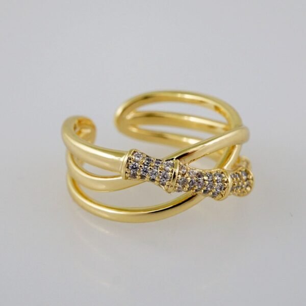 Women Ring/ Anillos Damas/  14K Real Color/  Zircon Stone// R433 - Image 2
