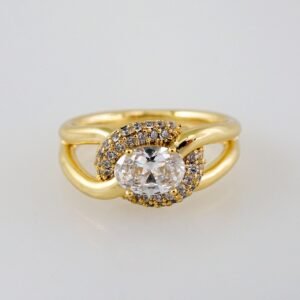 Women Ring/ Anillos Damas/  14K Real Color/  Zircon Stone// R435