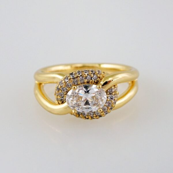 Women Ring/ Anillos Damas/  14K Real Color/  Zircon Stone// R435