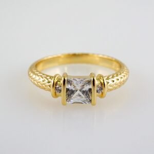 Women Ring/ Anillos Damas/  14K Real Color/  Zircon Stone// R442