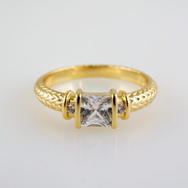 Women Ring/ Anillos Damas/  14K Real Color/  Zircon Stone// R442