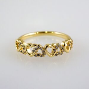 Women Ring/ Anillos Damas/  14K Real Color/  Zircon Stone// R446