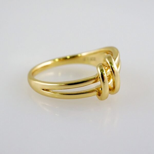 Women Ring/ Anillos Damas/  14K Real Color/  Plain// R449 - Image 2