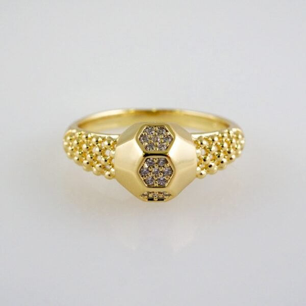 Women Ring/ Anillos Damas/  14K Real Color/ Zircon Stone// R450