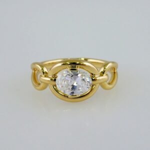 Women Ring/ Anillos Damas/  14K Real Color/  Zircon Stone// R462
