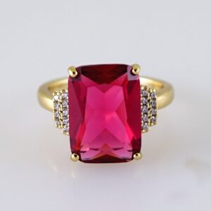 Women Ring/ Anillos Damas/  14K Real Color/  Zircon Stone// R535