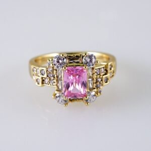 Women Ring/ Anillos Damas/  14K Real Color/  Zircon Stone// R536