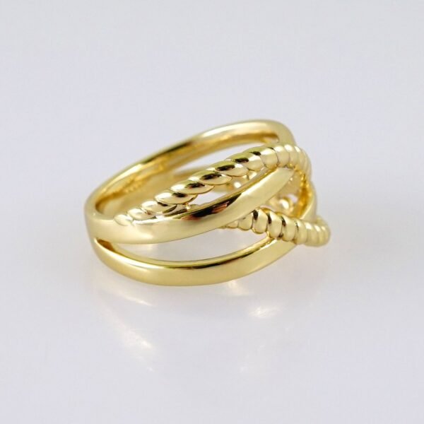Women Ring/ Anillos Damas/  14K Real Color/  Plain// R539 - Image 2