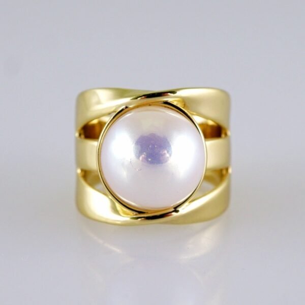 Women Ring/ Anillos Damas/  14K Real Color/  Mother of Pearl// R560