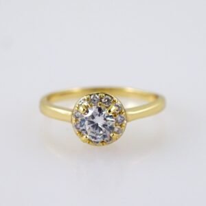 Women Ring/ Anillos Damas/  14K Real Color/  Zircon Stone// R571
