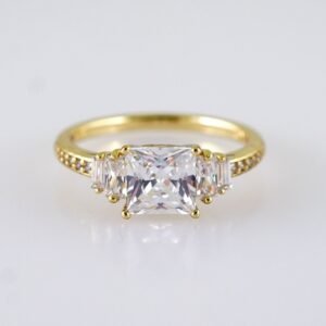 Women Ring/ Anillos Damas/  14K Real Color/  Zircon Stone// R572