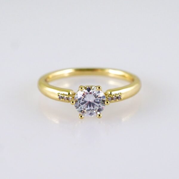 Women Ring/ Anillos Damas/  14K Real Color/  Zircon Stone// R575