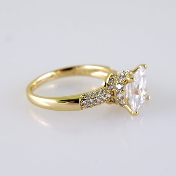 Women Ring/ Anillos Damas/  14K Real Color/ Zircon Stone// R576 - Image 2