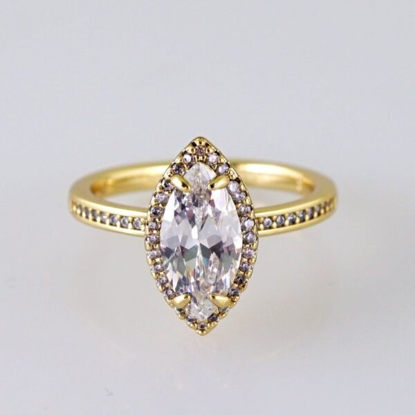 Women Ring/ Anillos Damas/ 14K Real Color/ Zircon Stone// R579