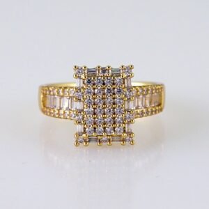 Women Ring/ Anillos Damas/ 14K Real Color/ Zircon Stone// R580