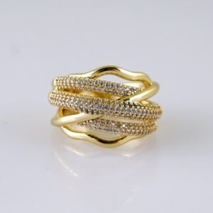Women Ring/ Anillos Damas/ 14K Real Color/ Zircon Stone// R581