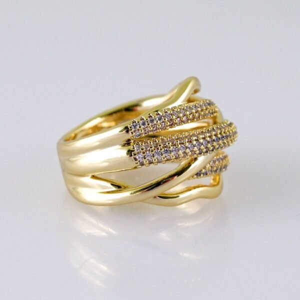 Women Ring/ Anillos Damas/ 14K Real Color/ Zircon Stone// R581 - Image 2
