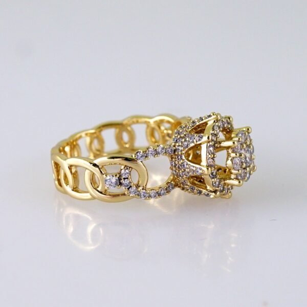 Women Ring/ Anillos Damas/ 14K Real Color/ Zircon Stone// R585 - Image 2