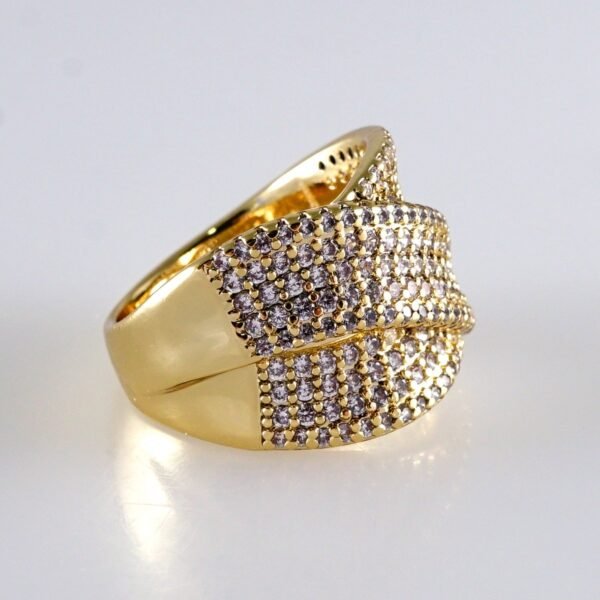 Women Ring/ Anillos Damas/ 14K Real Color/ Zircon Stone// R591 - Image 2