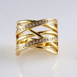 Women Ring/ Anillos Damas/ 14K Real Color/ Zircon Stone// R592