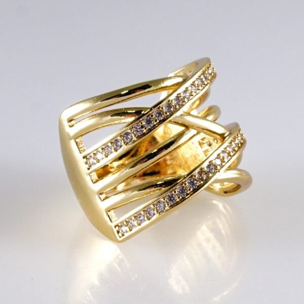 Women Ring/ Anillos Damas/ 14K Real Color/ Zircon Stone// R592 - Image 2