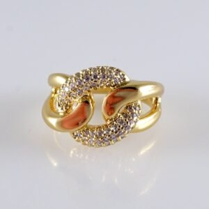 Women Ring/ Anillos Damas/ 14K Real Color/ Zircon Stone// R595