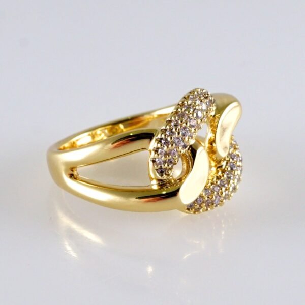 Women Ring/ Anillos Damas/ 14K Real Color/ Zircon Stone// R595 - Image 2