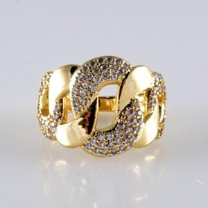 Women Ring/ Anillos Damas/ 14K Real Color/ Zircon Stone// R598