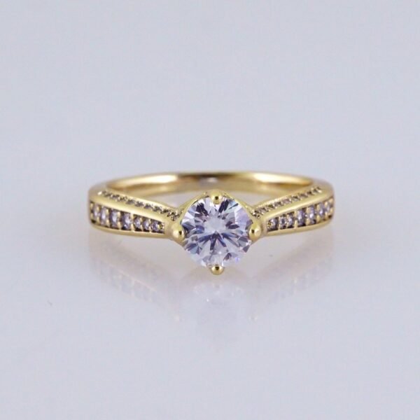 Women Ring/ Anillos Damas/ 14K Real Color/ Zircon Stone// R607