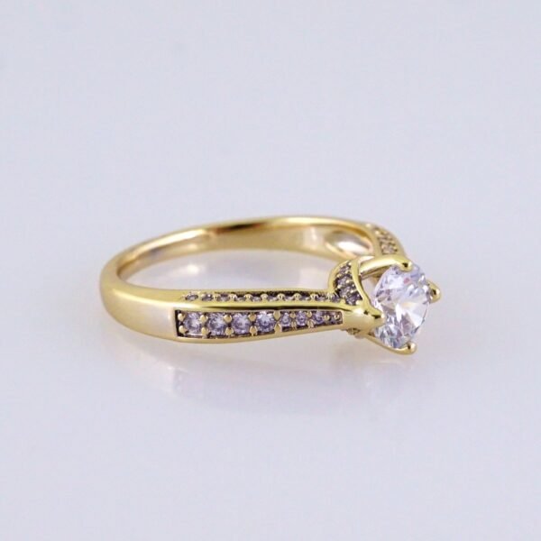 Women Ring/ Anillos Damas/ 14K Real Color/ Zircon Stone// R607 - Image 2