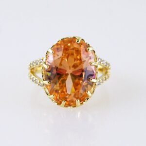 Women Ring/ Anillos Damas/  14K Real Color/ Zircon Stone// R619