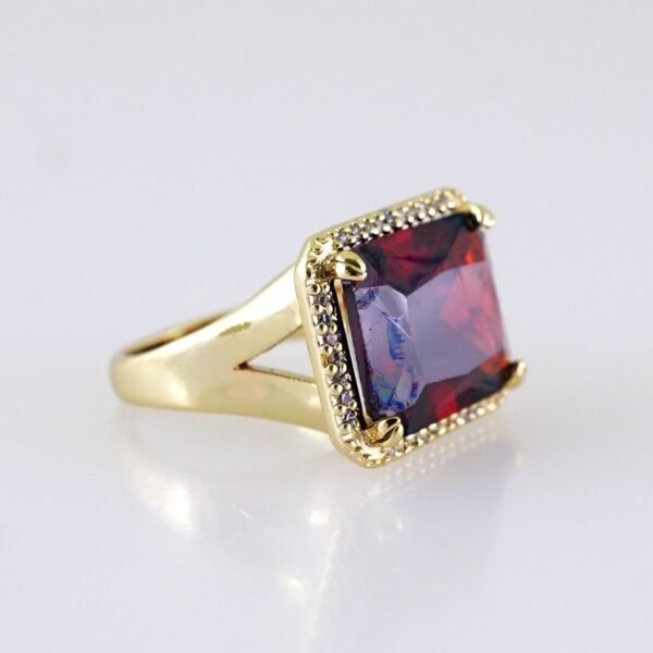 Women Ring/ Anillos Damas/ 14K Real Color/ Zircon Stone// R620 - Image 2