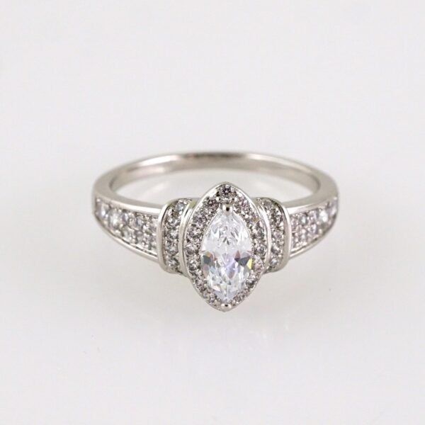 Women Ring/ Anillos Damas/ Silver Color/ Zircon Stone/ Stainless Steel// R631
