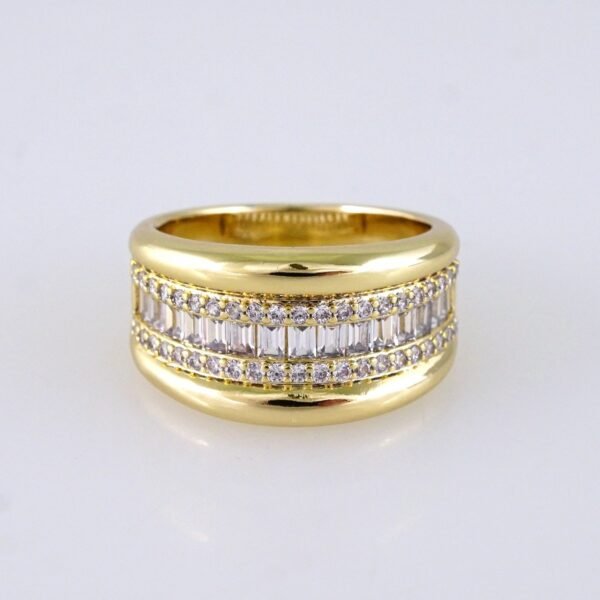 R635  RING - ANILLO - Zircon Stone - 14K Real Color